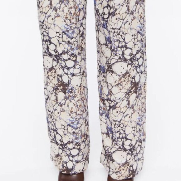 Forever 21 Satin Halter and Pant Set Marble print *Worn n Sitting in Bars w Cake - Picture 13 of 16